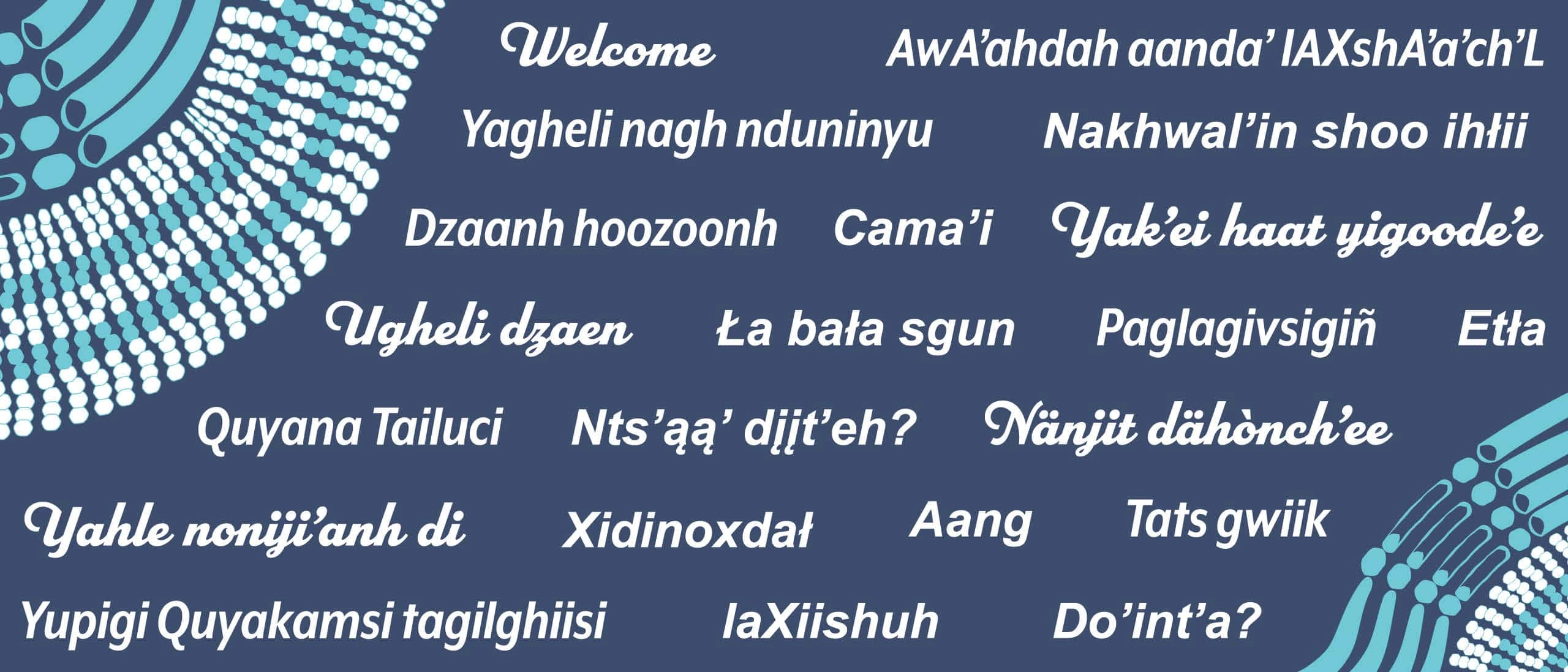 Alaska Native Language Building Renaming Welcome Banner